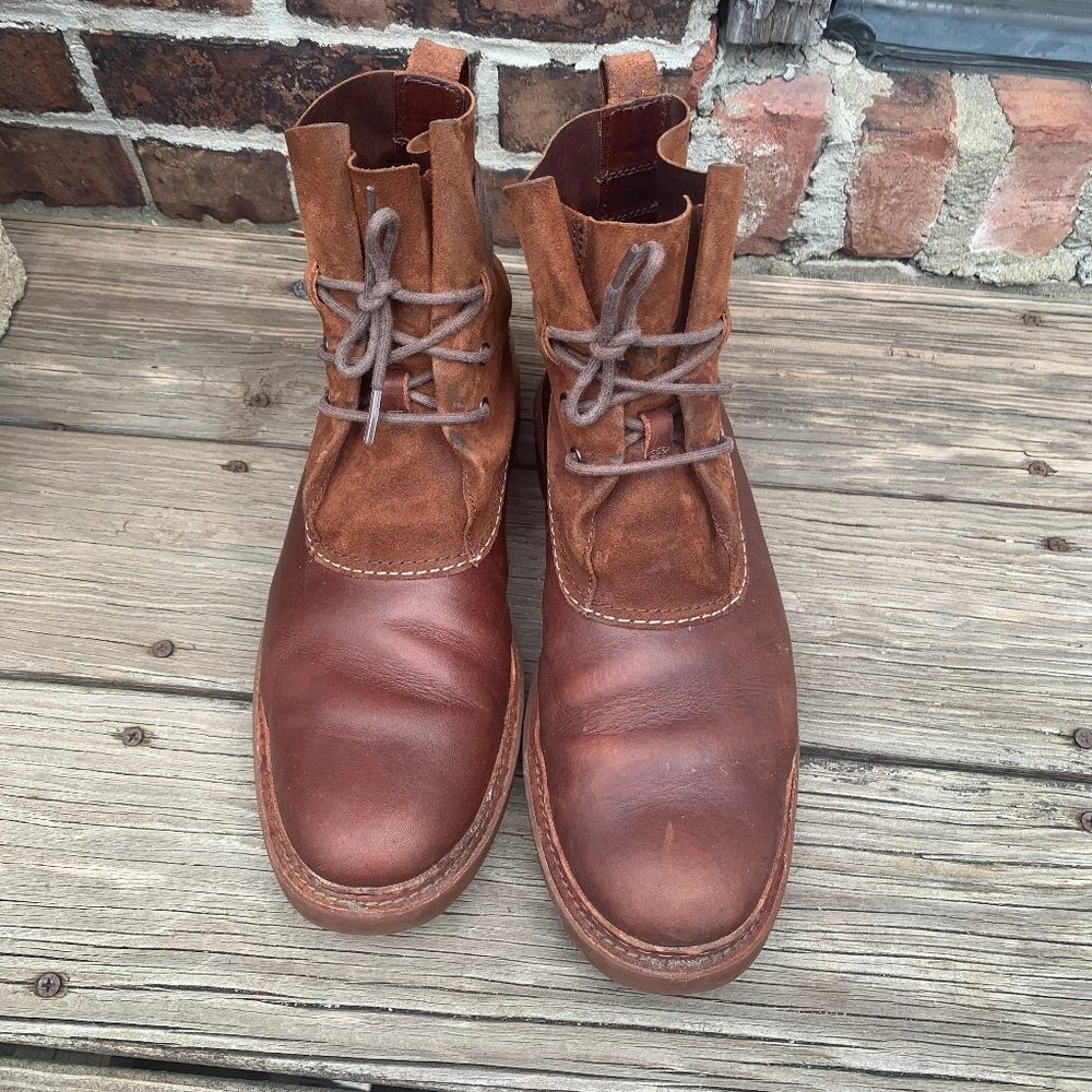 Clarks Trace Dusk Mahogany Leather Mens size 10,5